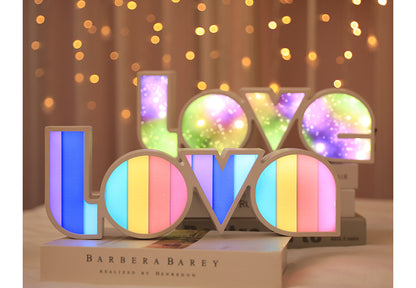 LED LOVE Light for Valentine's Day - Romantic Decor Gift for Girlfriend, Birthday, Wedding, and Party Celebrations