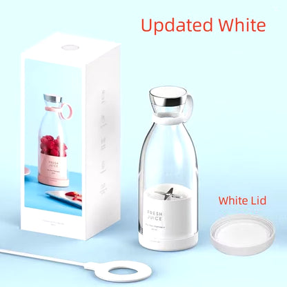 Portable 350ML Wireless Rechargeable Blender Juicer - Mini USB Fruit Mixer and Smoothie Extractor for Travel