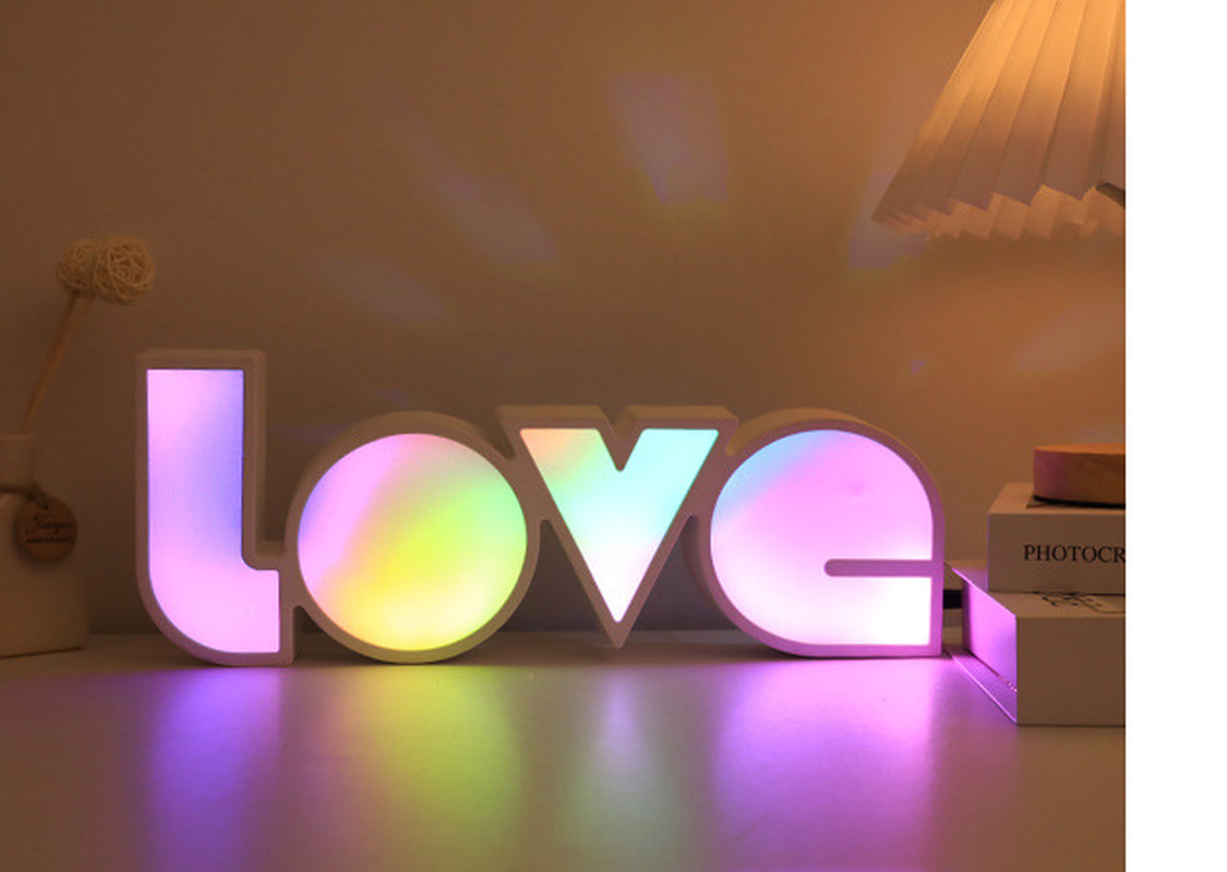 LED LOVE Light for Valentine's Day - Romantic Decor Gift for Girlfriend, Birthday, Wedding, and Party Celebrations