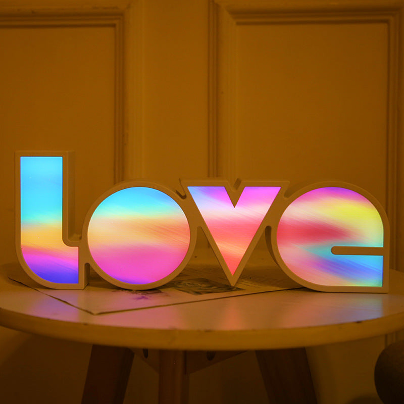 LED LOVE Light for Valentine's Day - Romantic Decor Gift for Girlfriend, Birthday, Wedding, and Party Celebrations