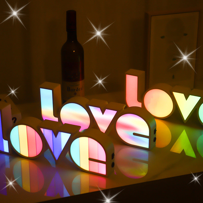 LED LOVE Light for Valentine's Day - Romantic Decor Gift for Girlfriend, Birthday, Wedding, and Party Celebrations