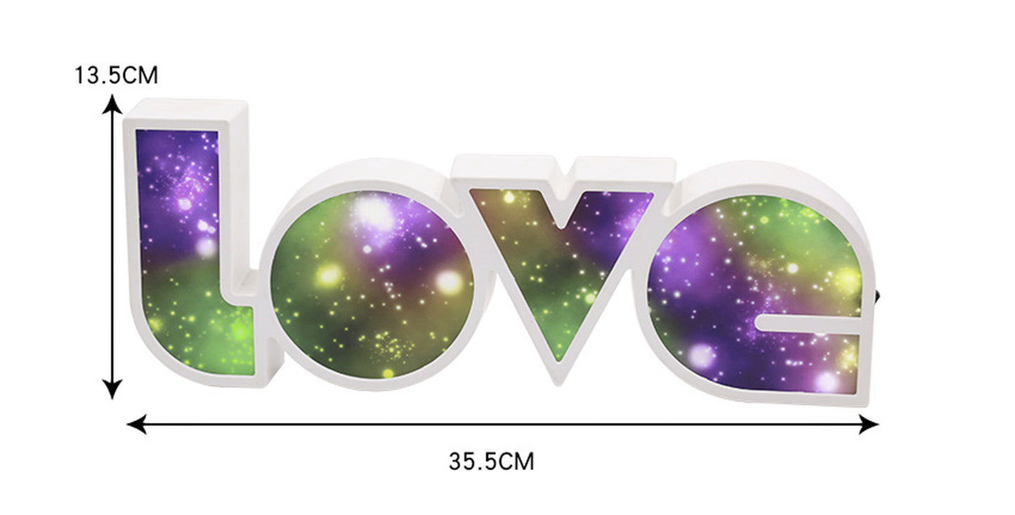 LED LOVE Light for Valentine's Day - Romantic Decor Gift for Girlfriend, Birthday, Wedding, and Party Celebrations