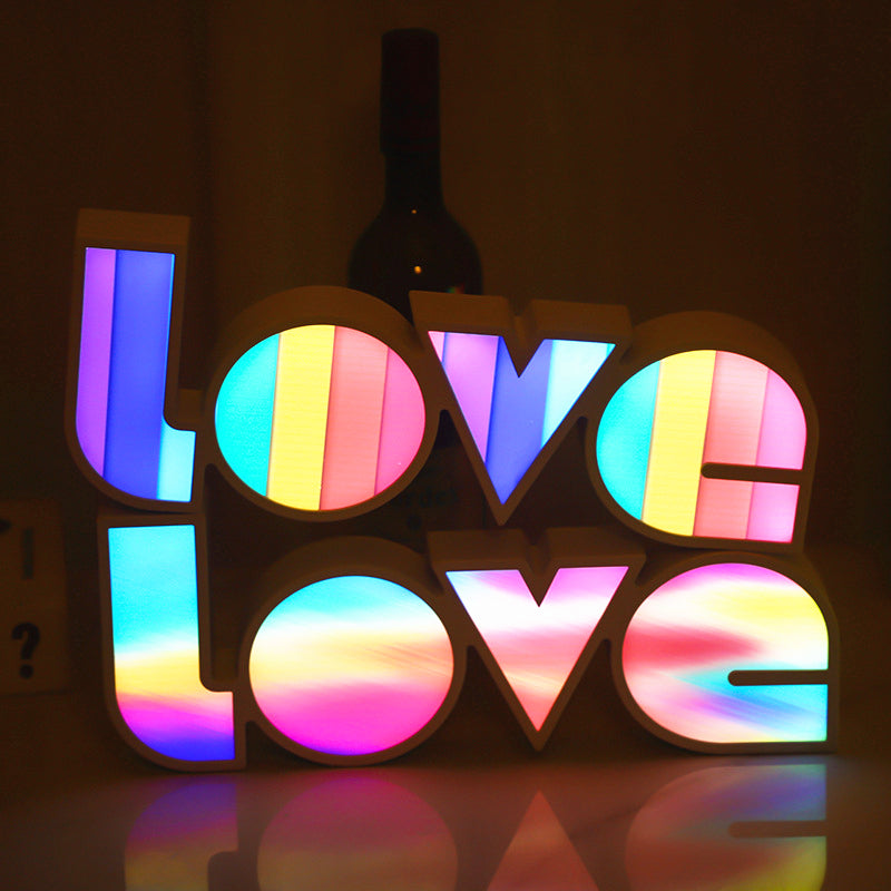 LED LOVE Light for Valentine's Day - Romantic Decor Gift for Girlfriend, Birthday, Wedding, and Party Celebrations