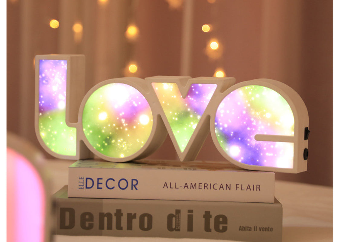 LED LOVE Light for Valentine's Day - Romantic Decor Gift for Girlfriend, Birthday, Wedding, and Party Celebrations