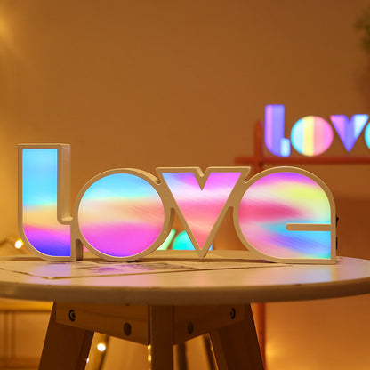 LED LOVE Light for Valentine's Day - Romantic Decor Gift for Girlfriend, Birthday, Wedding, and Party Celebrations
