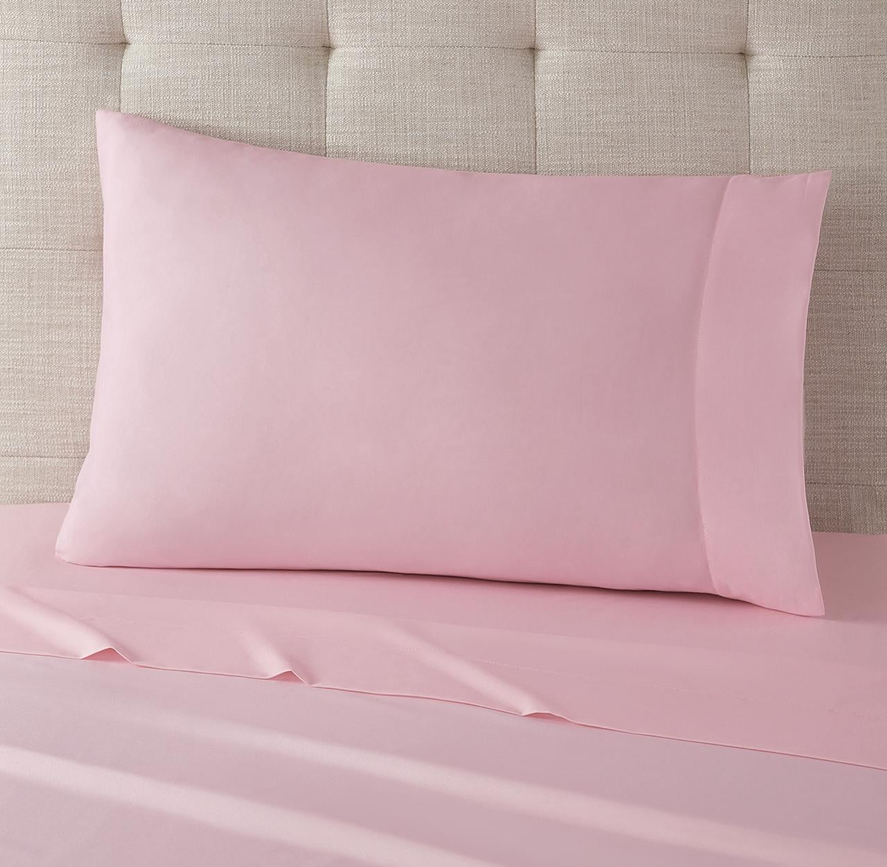 7-Piece Full Pink Wildflower Polyester Bedding Set for Girls