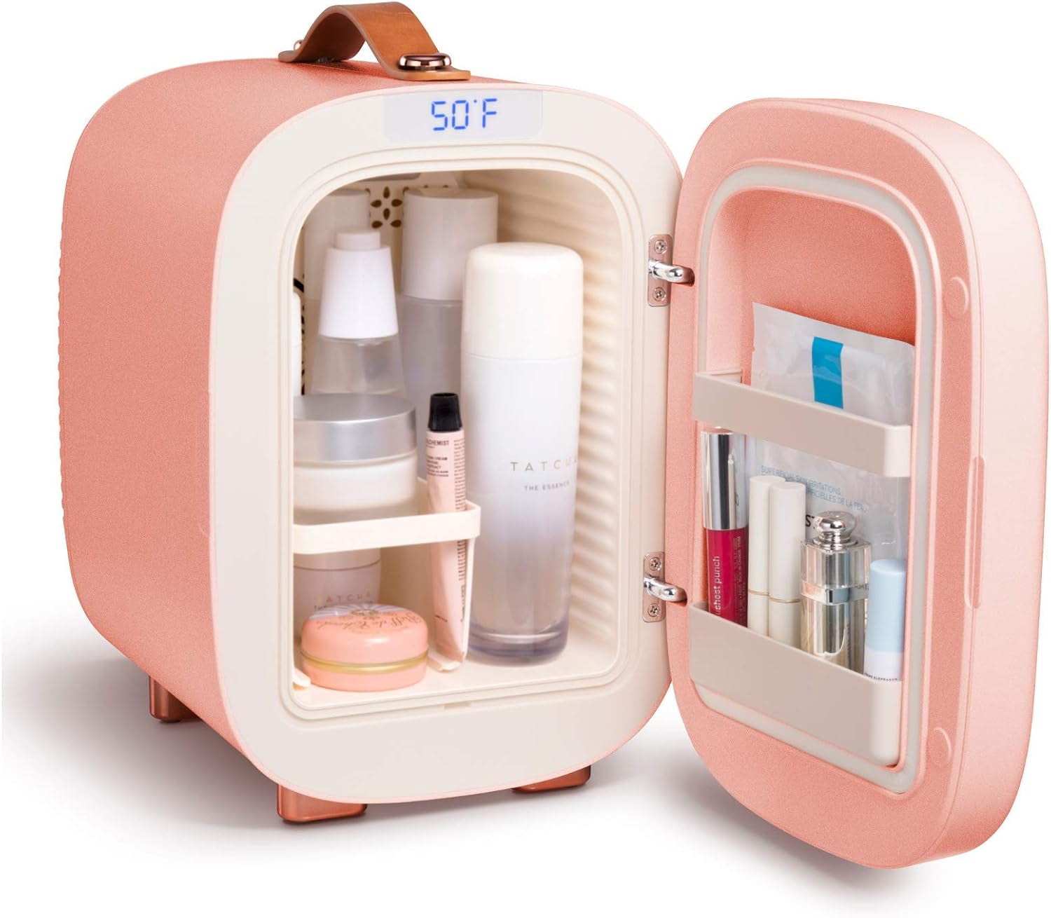 Professional Skincare Mini Fridge - 5 Liter Compact Cosmetic Refrigerator (Pink)