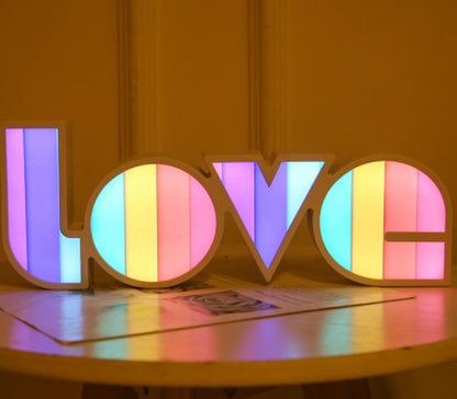 LED LOVE Light for Valentine's Day - Romantic Decor Gift for Girlfriend, Birthday, Wedding, and Party Celebrations